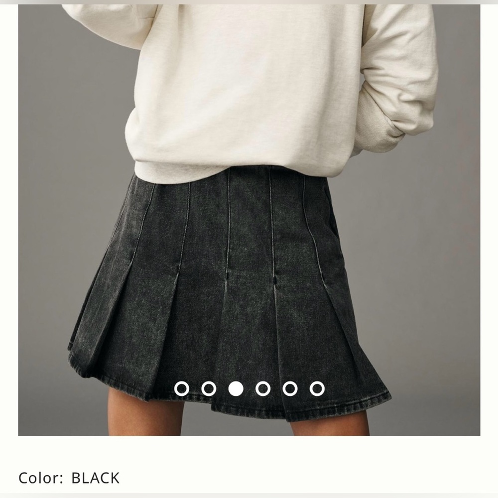 Pilcro Denim Pleated Miniskirt Sz6